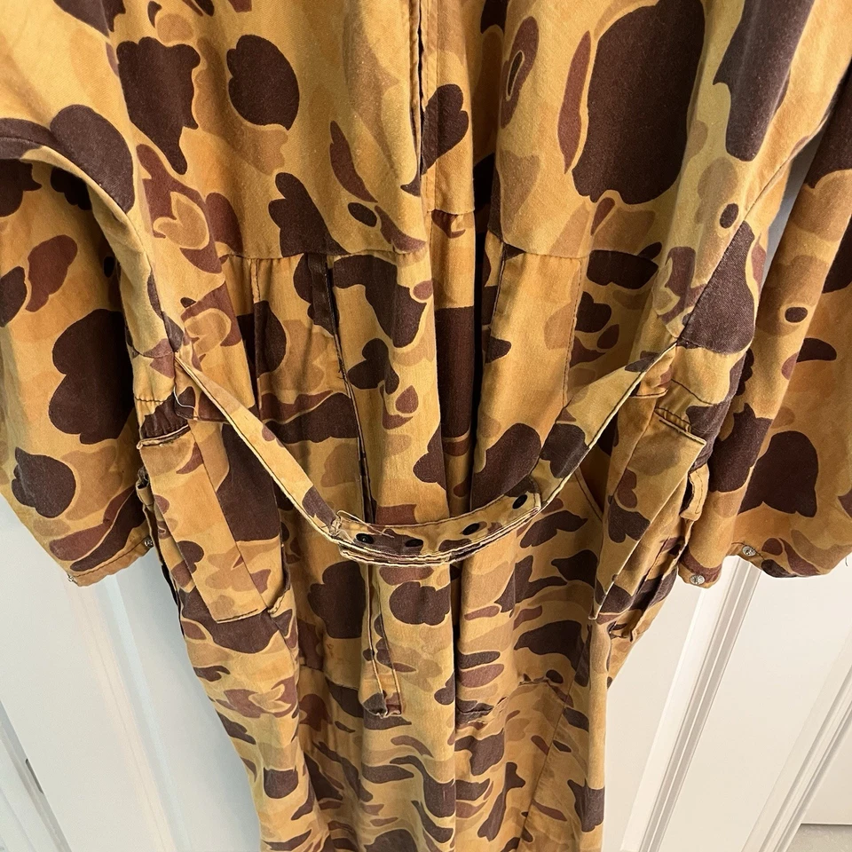 Vintage Ideal Camouflage Camo Coveralls Men XL 46 48 Elastic Waist USA Made - Image 3 of 4