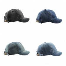 Short Brim Vintage Baseball Cap Adjustable Unstructured Washed Distressed Hat