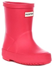 Image of Hunter Kids First Bt Waterproof Rubber Kids Ankle Boots In Red 1 - 13
