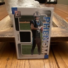 2025 Panini Donruss Tetairoa McMillan Rookie Phenom Jersey Card #RPJ-TMN