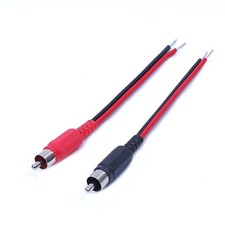GaoZhuo 2-Pack RCA Male to Speaker Wire Adapter 5.5 inch/14cm, Black/Red