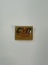 CVN The Shopping Channel Pin: Retro Yellow Enamel - 1980s TV Memorabilia Access