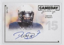 2014 Press Pass Gameday Gallery Gold 66/99 Devin Street #GG-DS Auto 0f8
