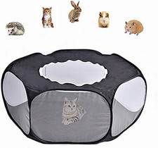 Small Animals Cage Tent, Pet Playpen with Top Opening Foldable Breathable Yark F