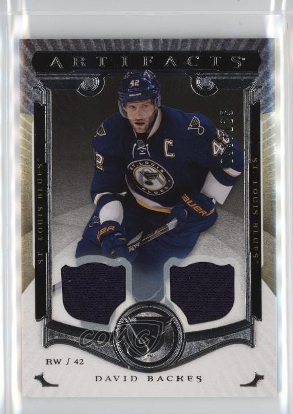 2015-16 Upper Deck Artifacts Materials 55/125 David Backes #27 0l2q