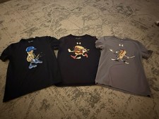 Under Armour Boys Food Sports Tees Medium Lot Of 3
