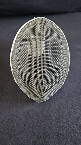 Santelli Full Face Metal Mesh Fencing Mask Matte Finish White