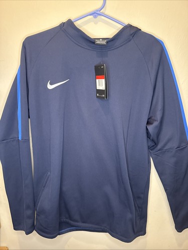 Nike Long Sleeve Hoodie NEW MEN LARGE NavyBlue Sports Run Futbol Soccer Swoosh - Picture 8 of 18