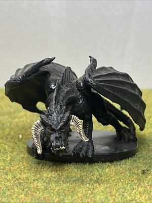 WOTC D&D Miniatures Black Dragon Lurker #24/60 Large W/card Fantasy Miniatures