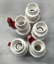 (Lot Of 5) PROFLO 2" PVC Sweat Ball/Check/Union Combination Valve PFPCVS400J