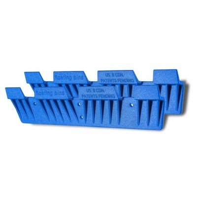 Nova Products Recycle Bin Wall Mount (2 Pack)   Heavy-Duty Medium, Blue
