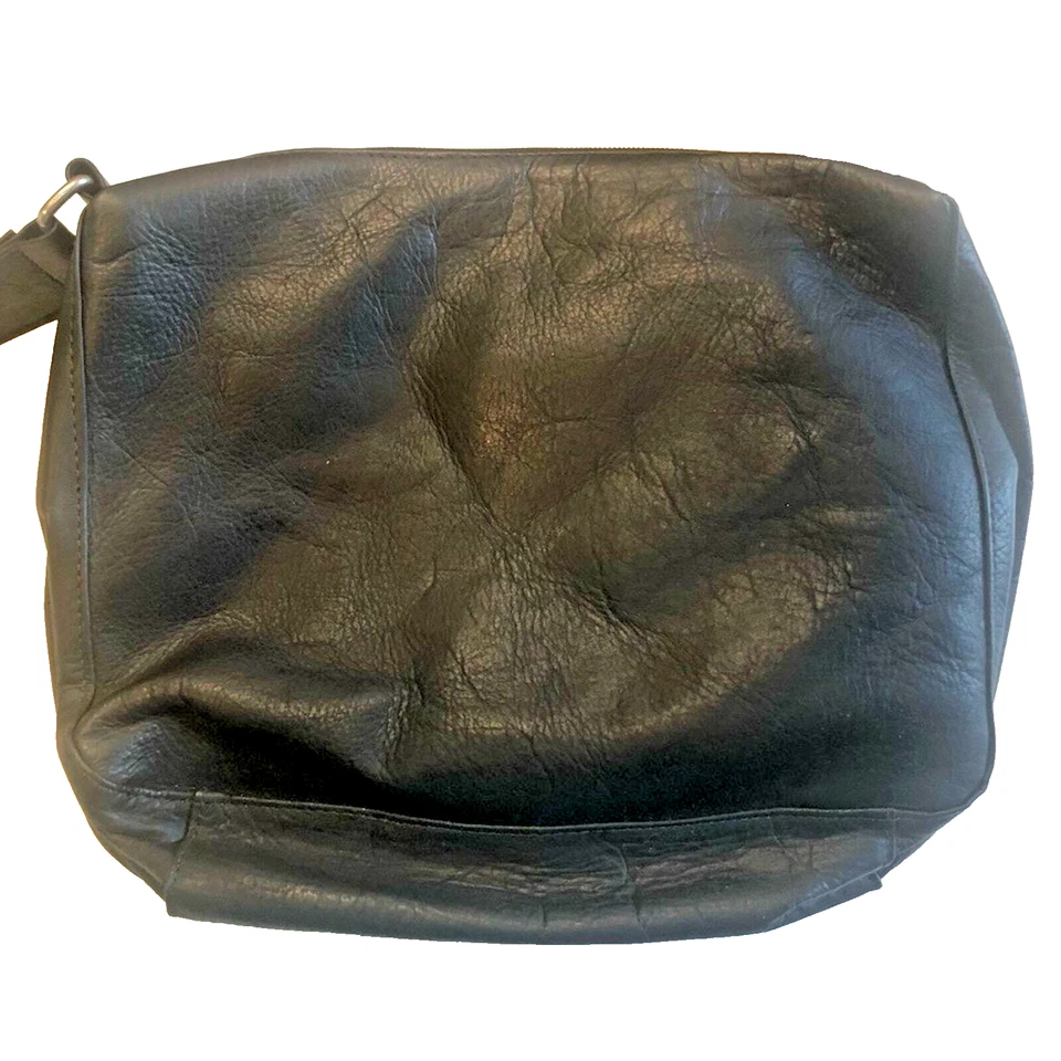 Bolso de hombro ROYCE New York de cuero negro, herrajes plateados, ¡NUEVO CON ETIQUETAS! Foto 4 de 4