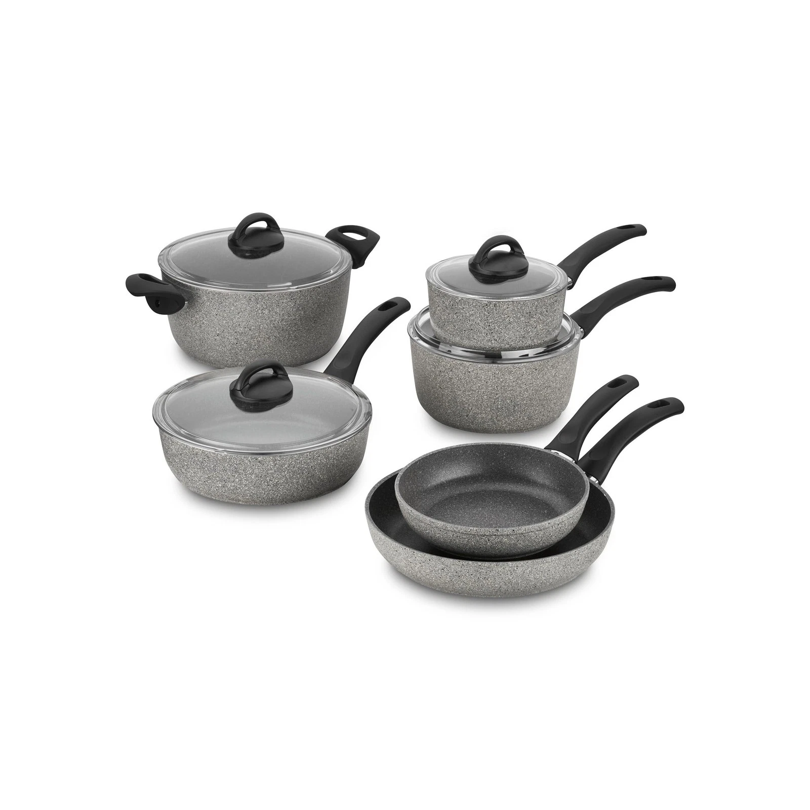 BALLARINI Parma by HENCKELS 10-pc Nonstick Pot and Pan Set, Made in Italy, Se...
