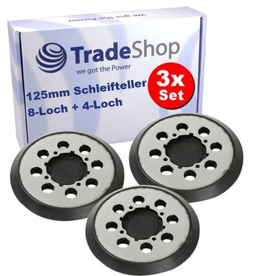3x 125mm Schleifteller Metall Klett kompatibel mit Craftsman CMEW231R
