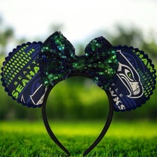 HANDMADE Mouse Ears/NFL/NFC West Mouse Ears/Seattle Seahawks