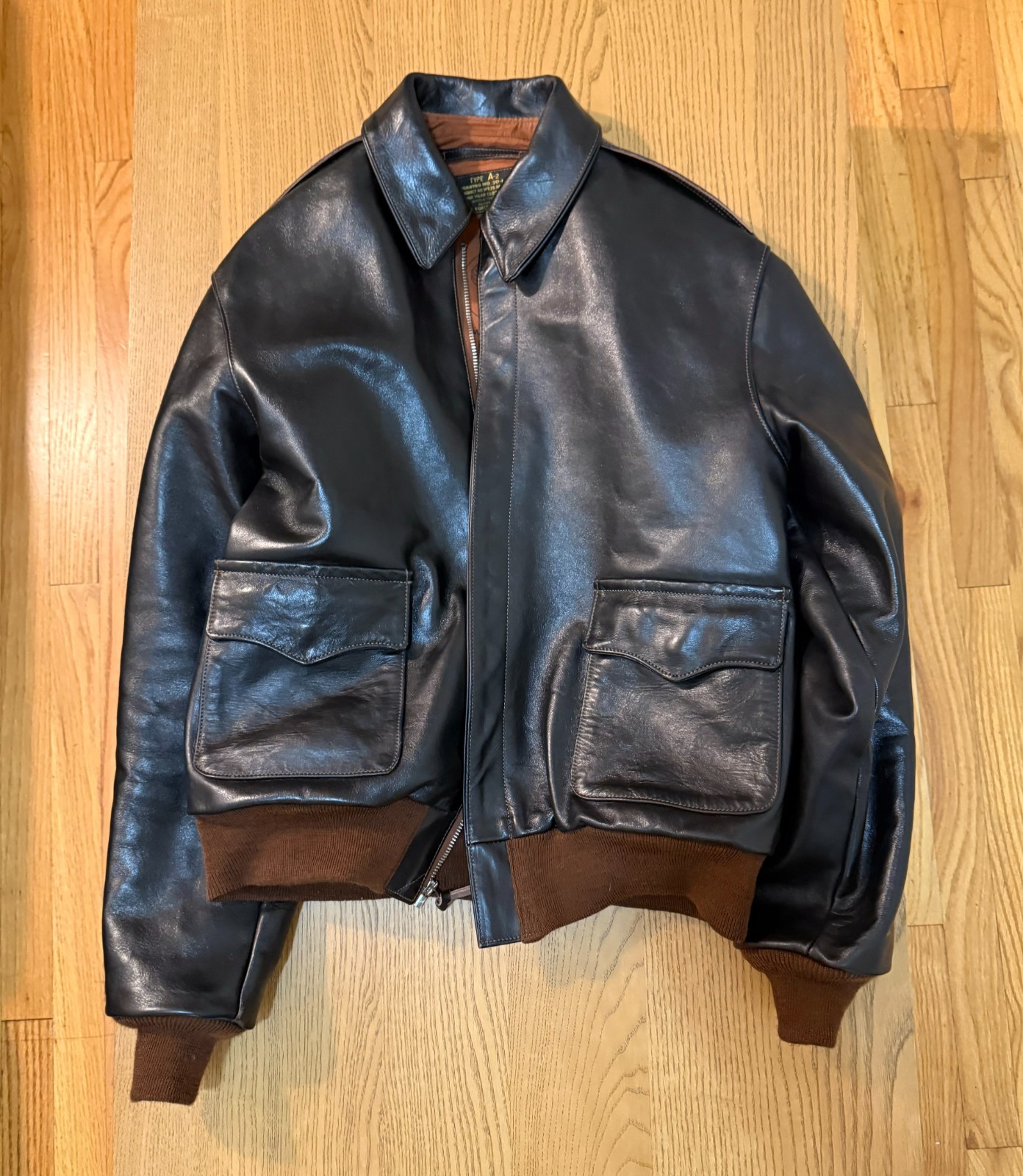 Toys McCoy Steve McQueen A-2 Flight Jacket in Seal Brown - second product detail image