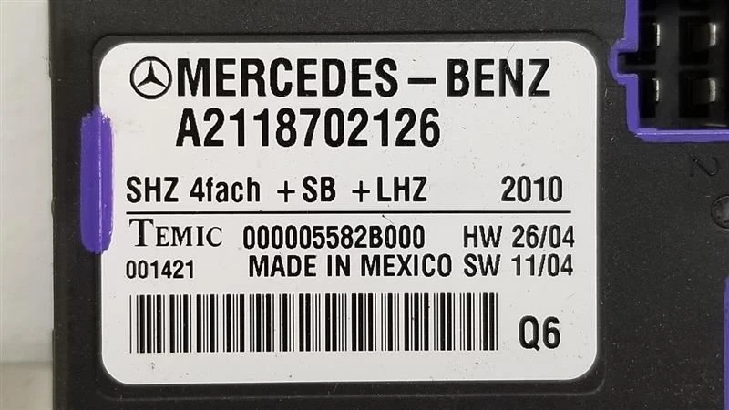 10 MÓDULO DE CONTROL ASIENTO TÉRMICO MERCEDES BENZ G550 W463 2118702126 Foto 3 de 4