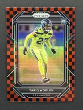 2022 Panini Prizm Tariq Woolen Black Red Checkerboard Prizm Rookie RC Seahawks