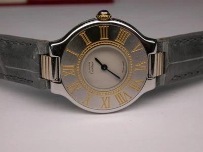 Cartier must 21  Lady Stahl-Gold Full Set Box-Papiere mit Revision guter Zustand - Bild 1 von 4