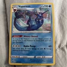 Pokémon TCG Vaporeon SWSH072 Stella Nera Promo Carta Holo Ultra Rara NM