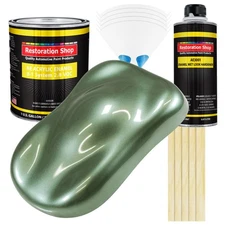 Restoration Shop Fern Green Metallic Acrylic Enamel Gallon Kit, Auto Paint