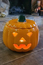 Vintage Halloween Ceramic Jack O Lantern Pump...