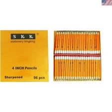 Half Pencils with Eraser Tops, Golf Pencils, 4 inch, Classroom, Pew - HB, Hex...