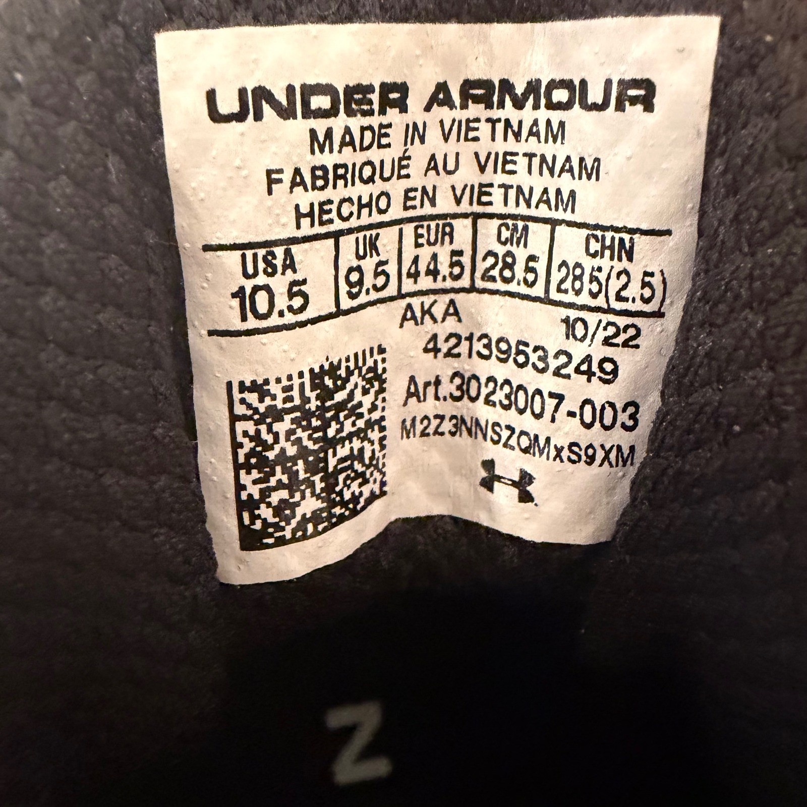 Under Armour Men's 10.5 HOVR Apex 3 Black Blue Orange Training Shoes thumbnail 7