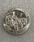 Vintage 1 oz .999 Silver Round ~ Mount Rushmore Only God Conquers Lest We Forget