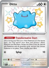 Ditto - 201/091 - Pokemon Paldean Fates Shiny Rare Card NM on eBay
