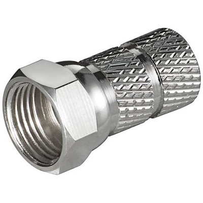 Wentronic WEF 6.5 C 20mm Cu BIG NUT F-Stecker, Cu verni # 51863