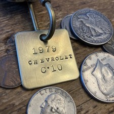 1979 CHEVROLET C-10 Solid Brass Key Fob  79 S...