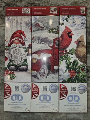 Diamond Dotz Painting - Christmas/Holiday Lot Of 3 Special Edition