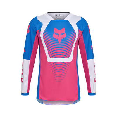 Fox Racing Youth 180 Collect Moto Jersey Blue/Pink Youth Medium