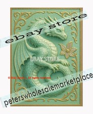 500 piece jigsaw puzzle Teal Dragon 3D Look Fantasy Creature mystic