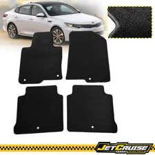 Fits 16-20 Kia Optima Black Nylon Car Floor Mats Front & Rear Carpet Liner 4Pcs