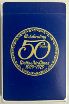 Vintage Delta Airlines Playing Cards - 50 years