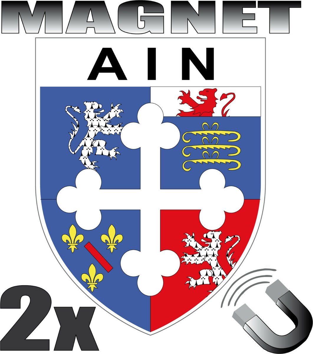 2 x Magnet Paris Forme Blason Aimant frigo DEPARTEMENT 75 Paris 2X écusson Magnétique 4x5cm