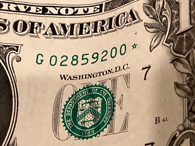 今週の値下げFACTOR モデル　ONE 54(2017-2018年代) $1 Dollar Bill 2017 A Low Serial Number Fancy Star Note | eBay