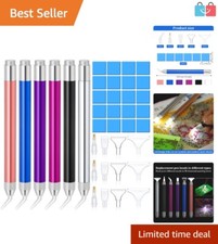 All-Season LED Diamond Painting Pen Set - 6 Pens and 15 Replacements Included