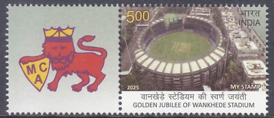 India - My Stamp New Issue 2025-01-19 (S) Wankhede Stadium, Mumbai