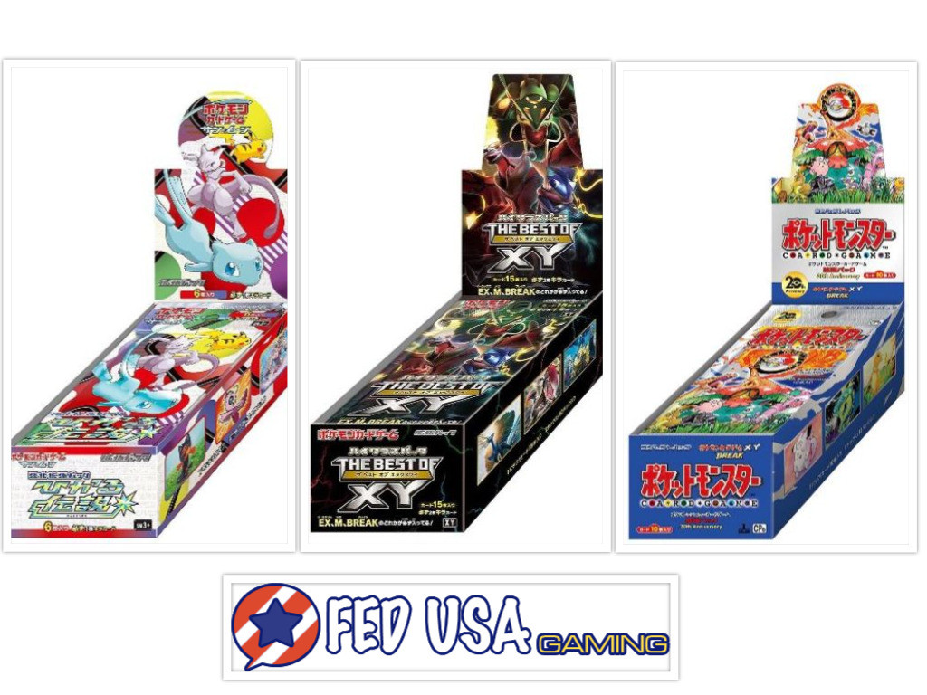 Details About Japanese Pokemon Tcg Best Of Xy Shining Legends And Cp6 Booster Box Bundle