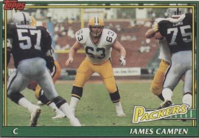 1991 Topps James Campen #454 - 1 of 2