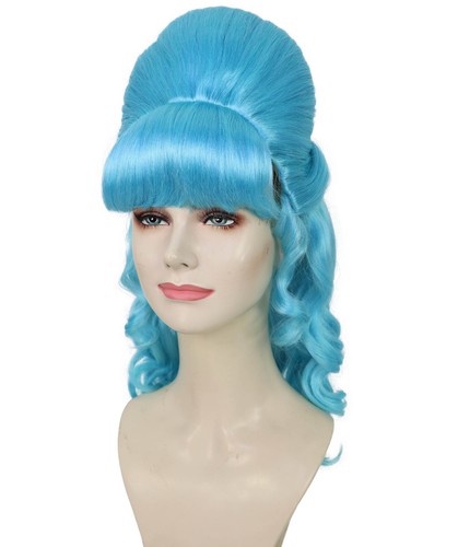 HPO Adult Women's Class 60's Brown Half Updo Wig with Ponytail | Halloween Wig - Picture 25 of 65