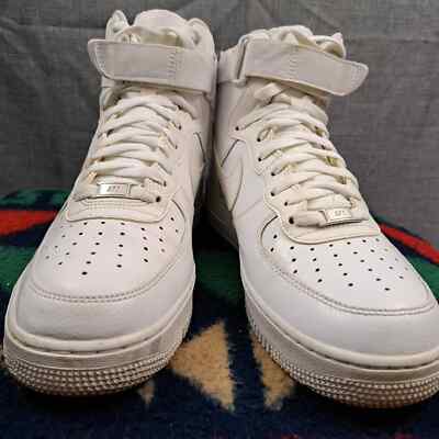 Nike Air Force 1 Size 9.5 Men's High Top White 315121-115 Nike Air Force 1 Size 9.5 Men's High Top White 315121-115