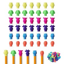 48pcs Cap Erasers for Kids Cute Animal Pencil Toppers Classroom School Supplies