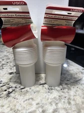 (2) LASCO #03-4319 1-1/2" White FlexExt Tube