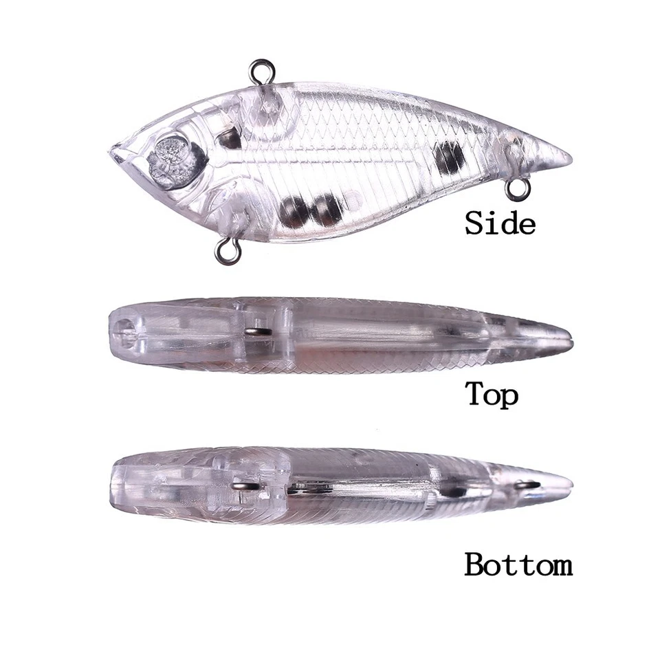 20PCS 7CM 9.3G Vibration Lipless Crankbait VIB Unpainted Bait Blank Fishing Lure - Image 3 of 4