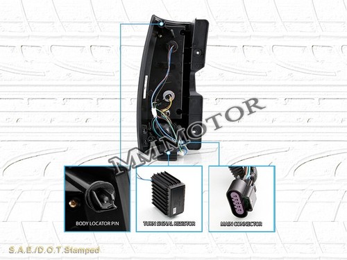 07-14 CHEVY SUBURBAN/TAHOE / 2007-2014 YUKON LED TAIL LIGHTS BLACK SMOKE LED BAR - Bild 2 von 4