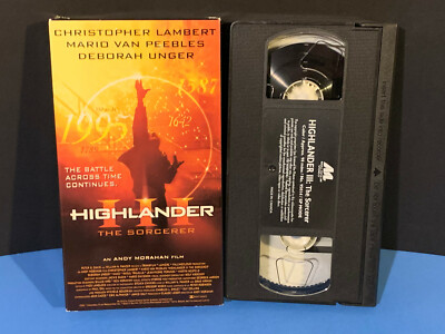 VHS Highlander III 3 The Sorcerer (Malofilm, 1995) Fantasy Christopher Lambert